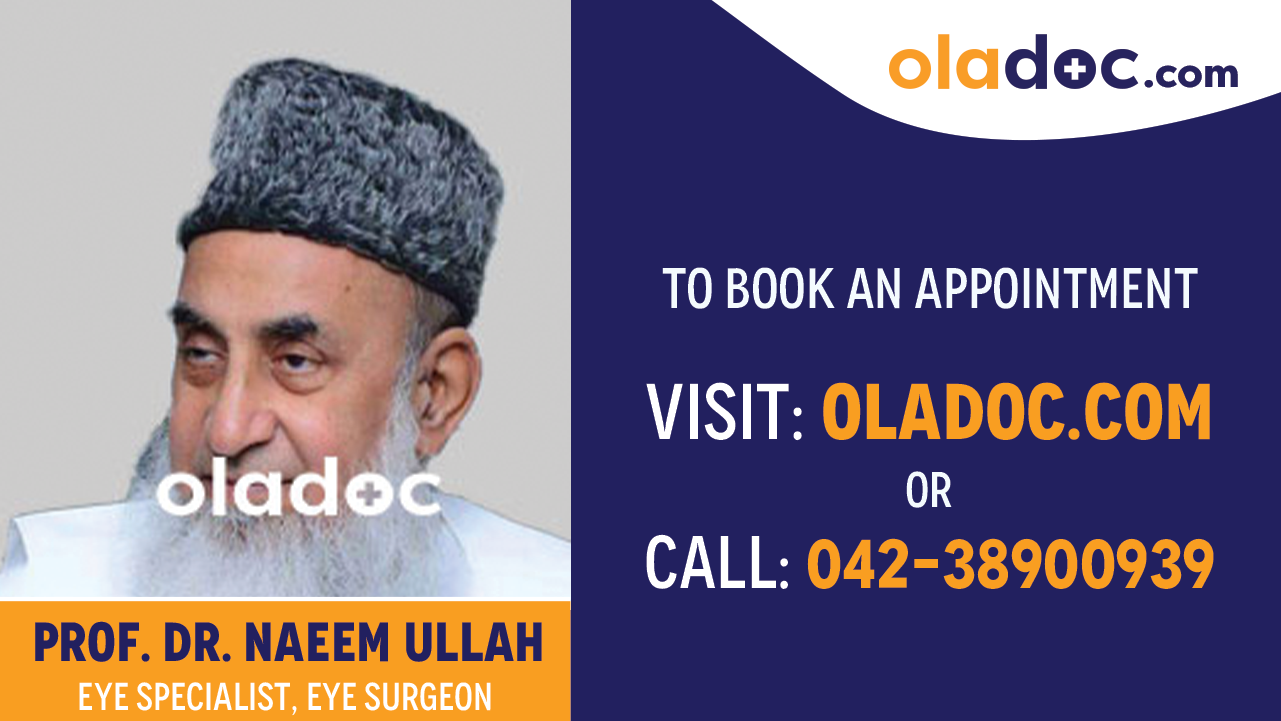 Book appointment with  Dr. Naeem Ullah - best Eye Specialist Lahore